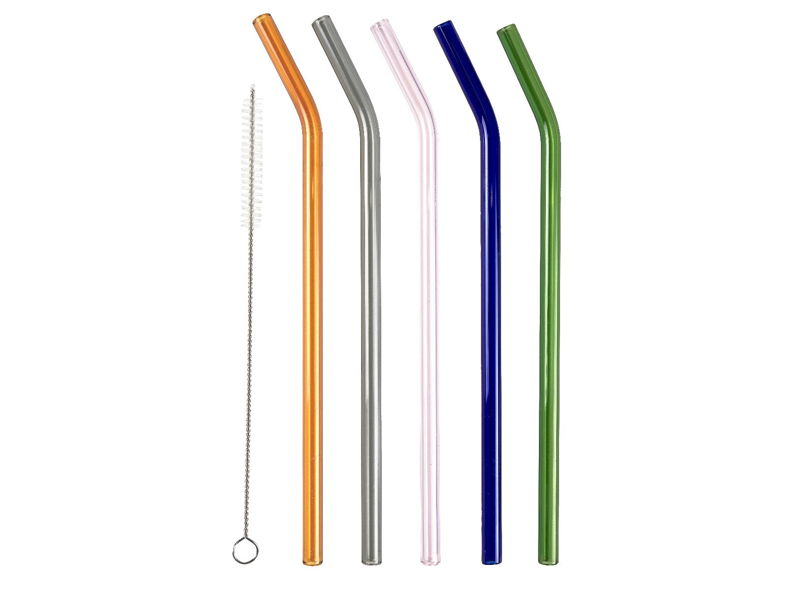 Lyngby Glas Sugerør - farvet glas - Bahne