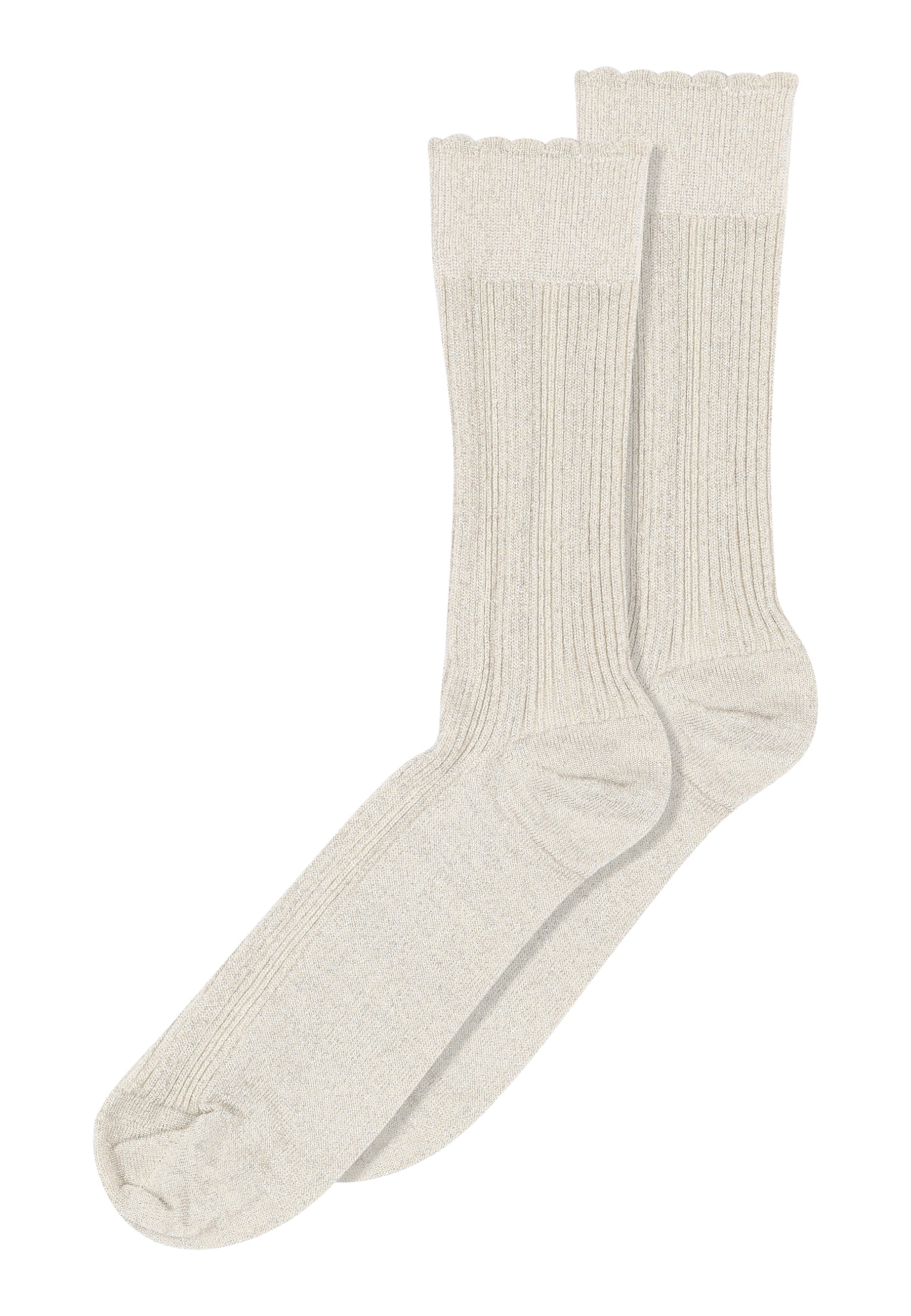 Julia glimmerstrømper  - Champagne