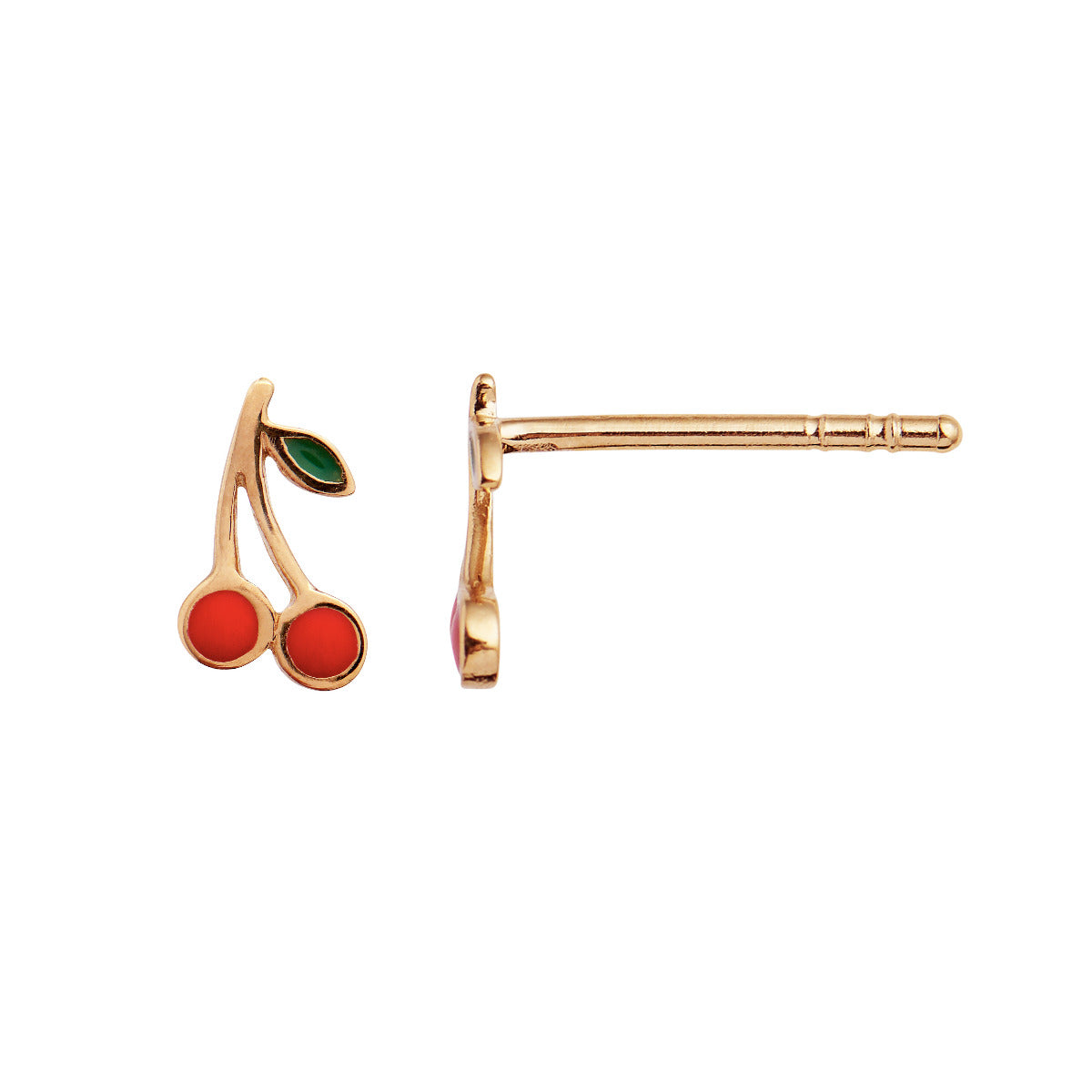 Stine A Petit cherry Ørering - Guld - Bahne