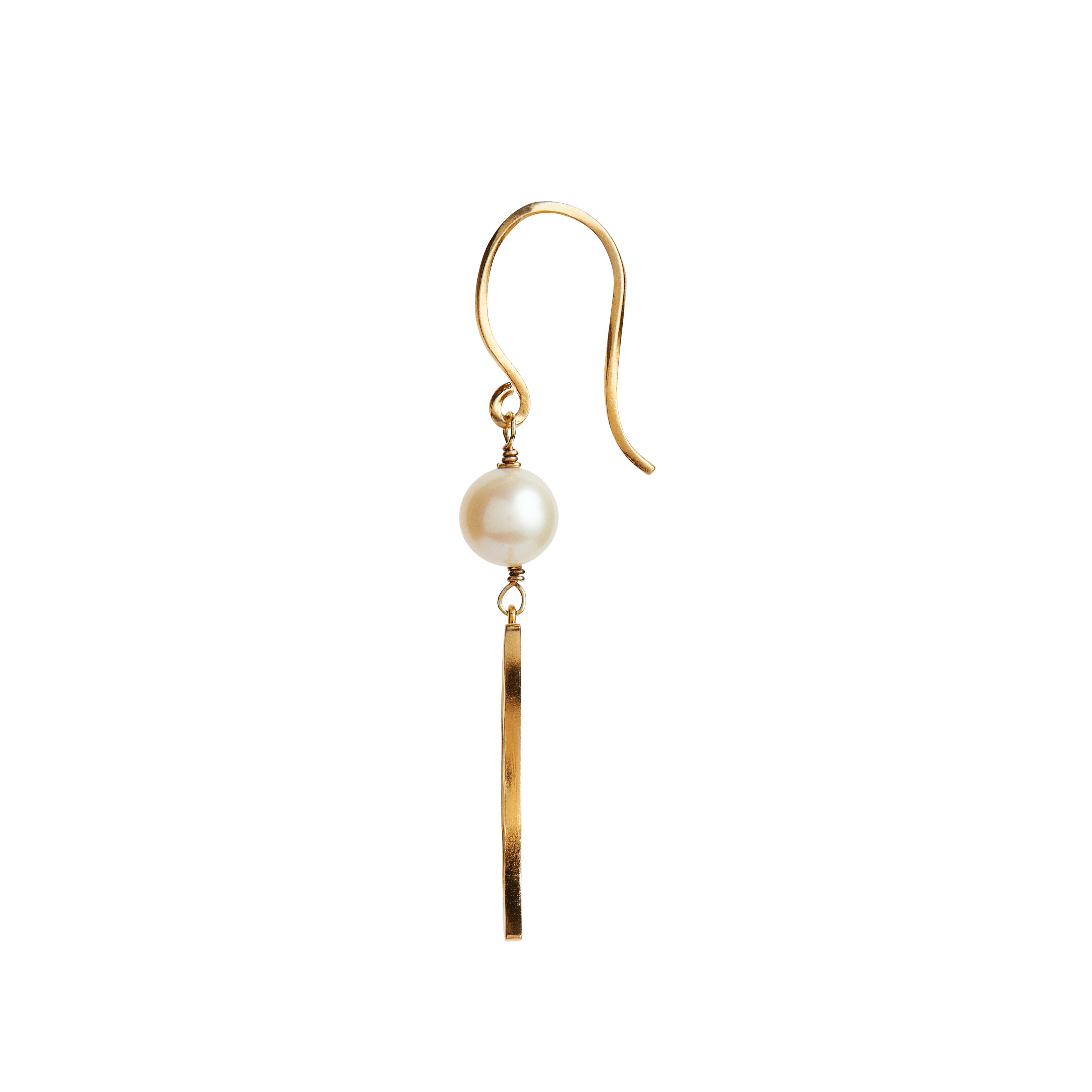 Bella moon ørering, forgyldt - 4,5 cm.