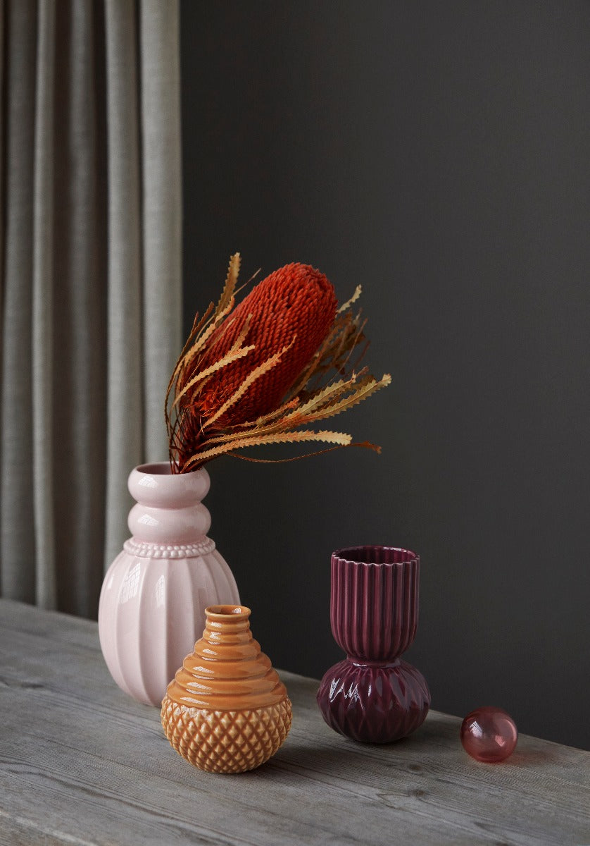 Dottir Samsurium pearlpuff powder vase, rosa - 183x112 mm - Bahne