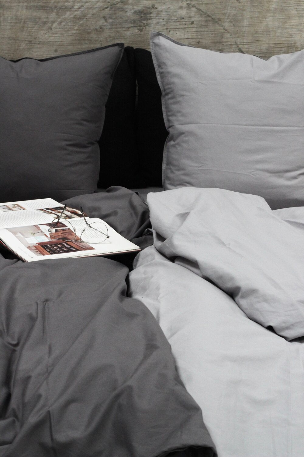 Percale sengetøj - lys grå