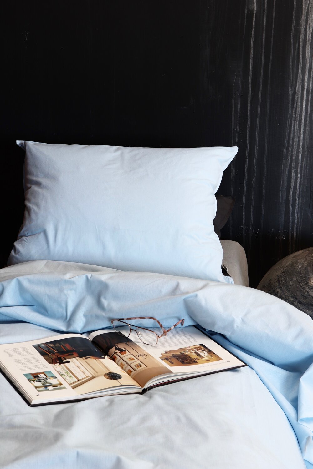 Percale sengetøj - lys blå