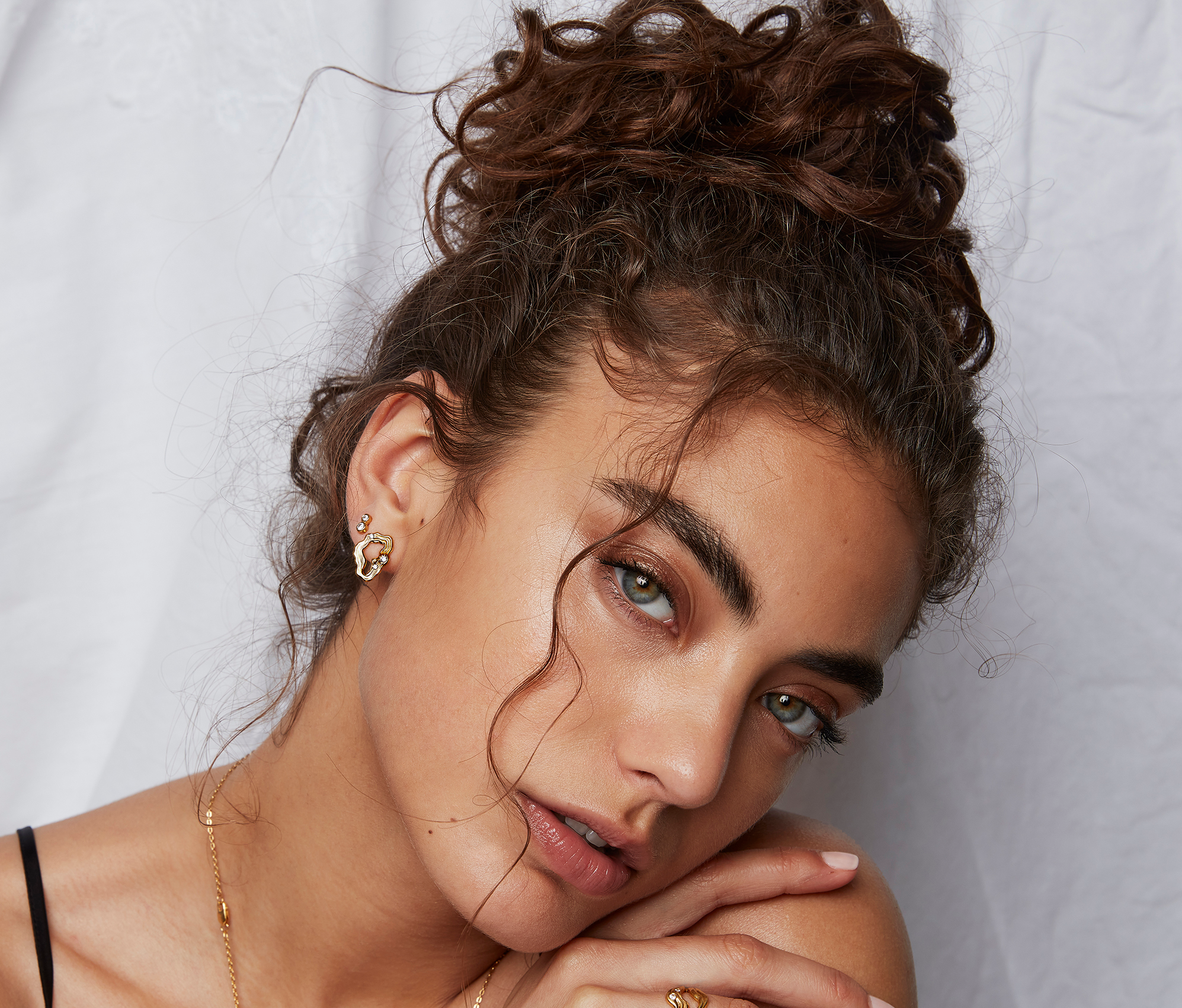 Aurora ørering - forgyldt