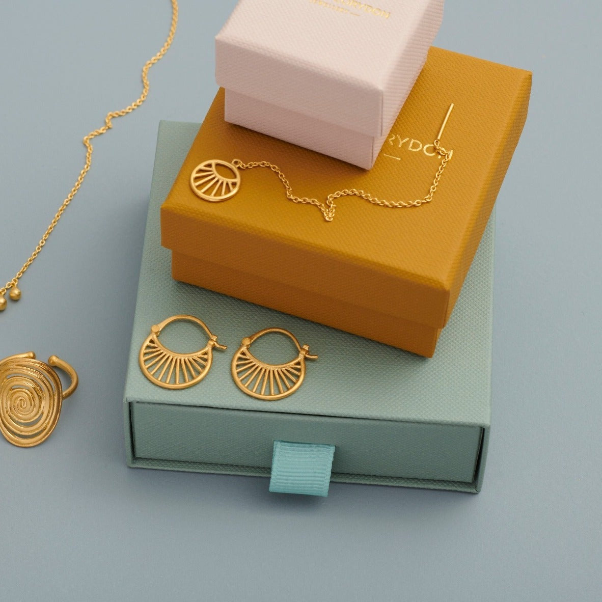 Pernille Corydon Small daylight øreringe - Guld - Bahne