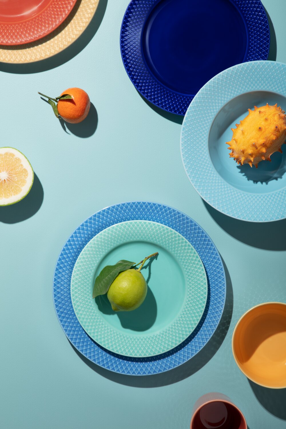 Rhombe Color frokosttallerken, Aqua - Ø21 cm