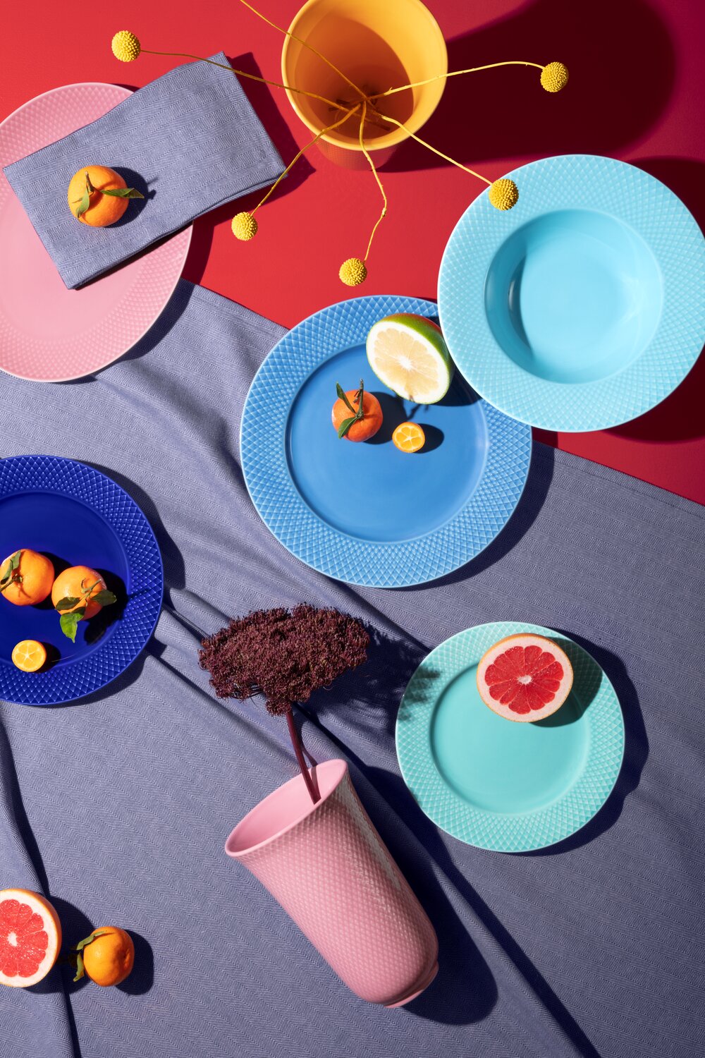 Rhombe Color frokosttallerken, mørk blå - Ø23 cm