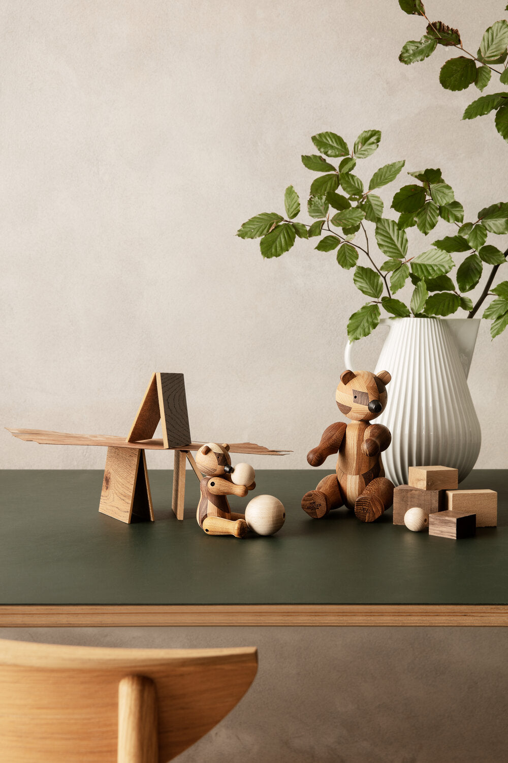 Reworked jubilæum bjørn lille - mix træ