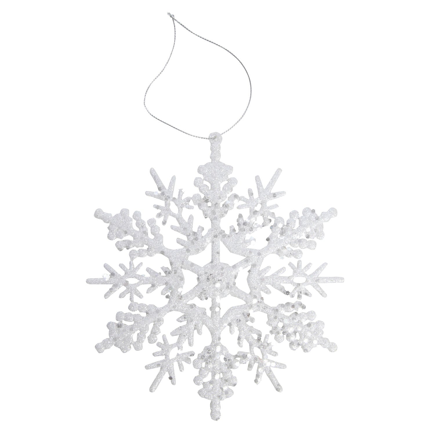 Ornament til ophæng, Snefnug - Hvid