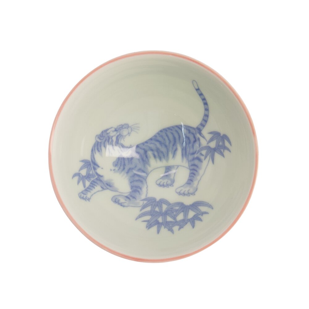 Kawaii Tiger Rice skål, rød - 300 ml.