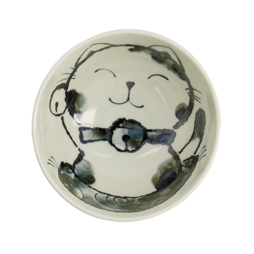 Kawaii Cat Rice skål, pink - 400 ml.