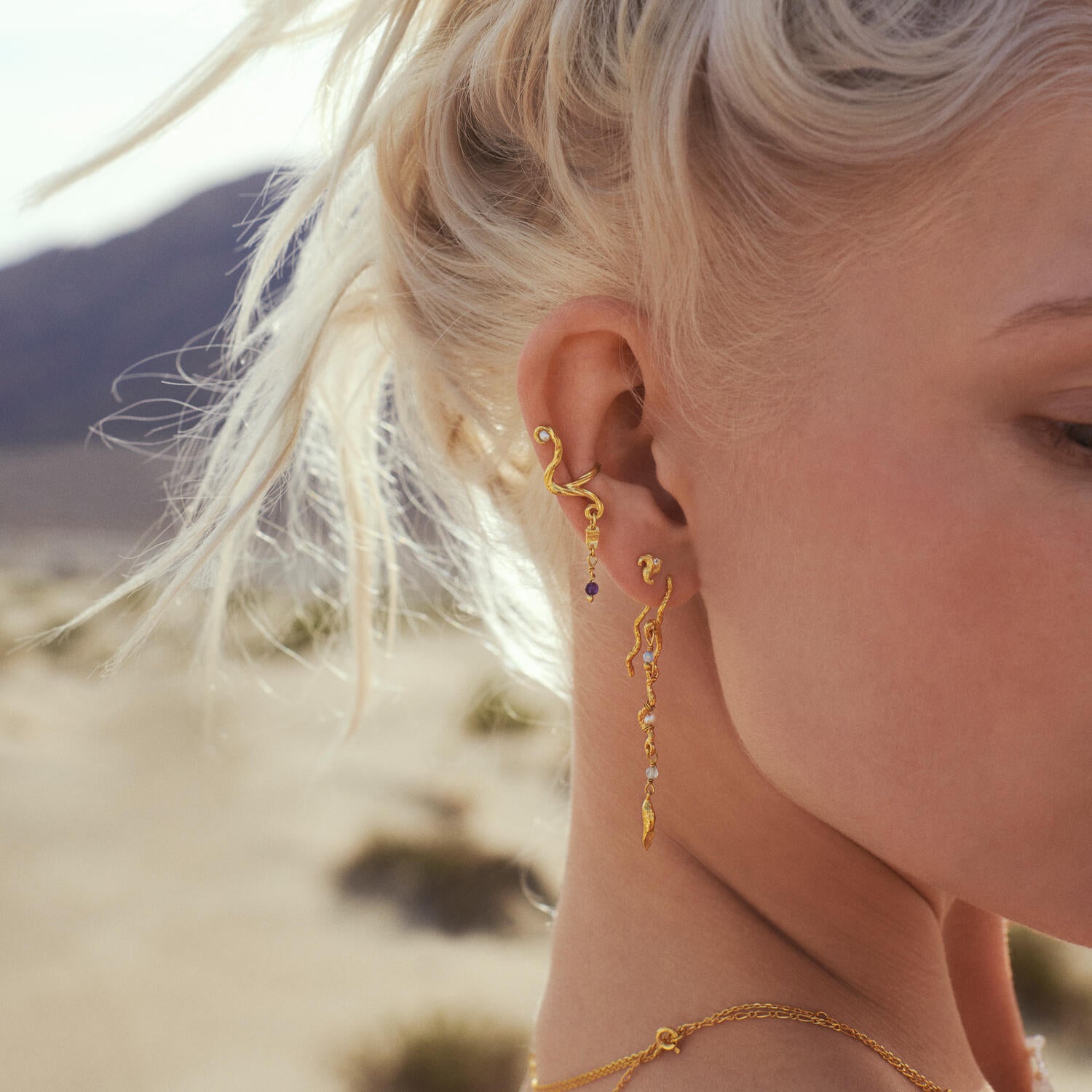 Elisa øreringe - forgyldt