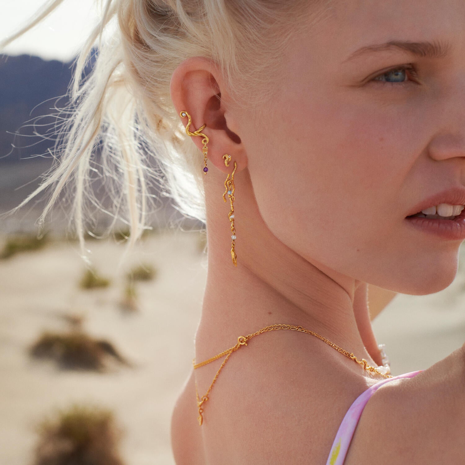 Elisa øreringe - forgyldt