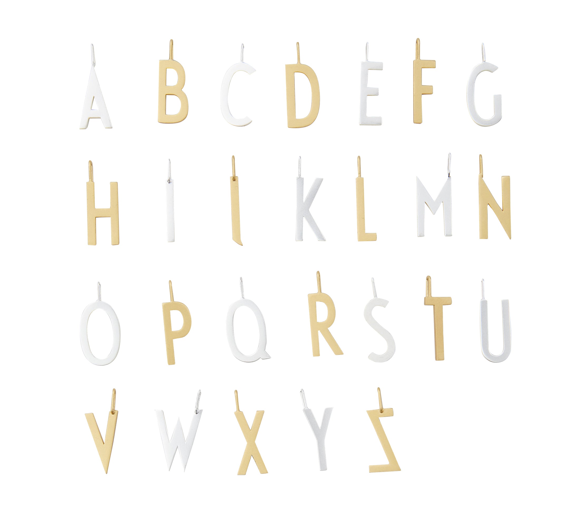 Design Letters Bogstavsvedhæng, forgyldt - 16 mm. - Bahne
