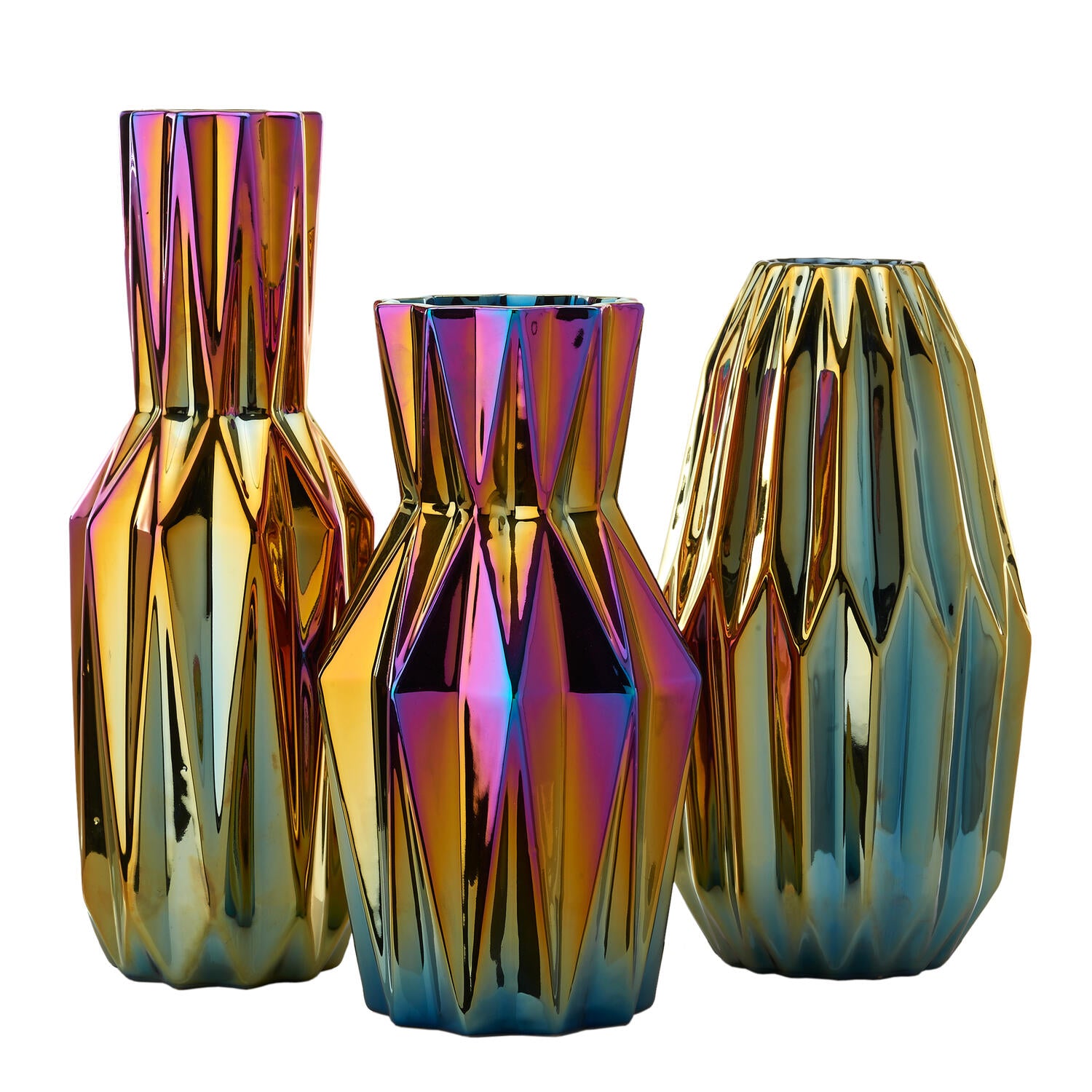 Oily Folds vase, M - multi