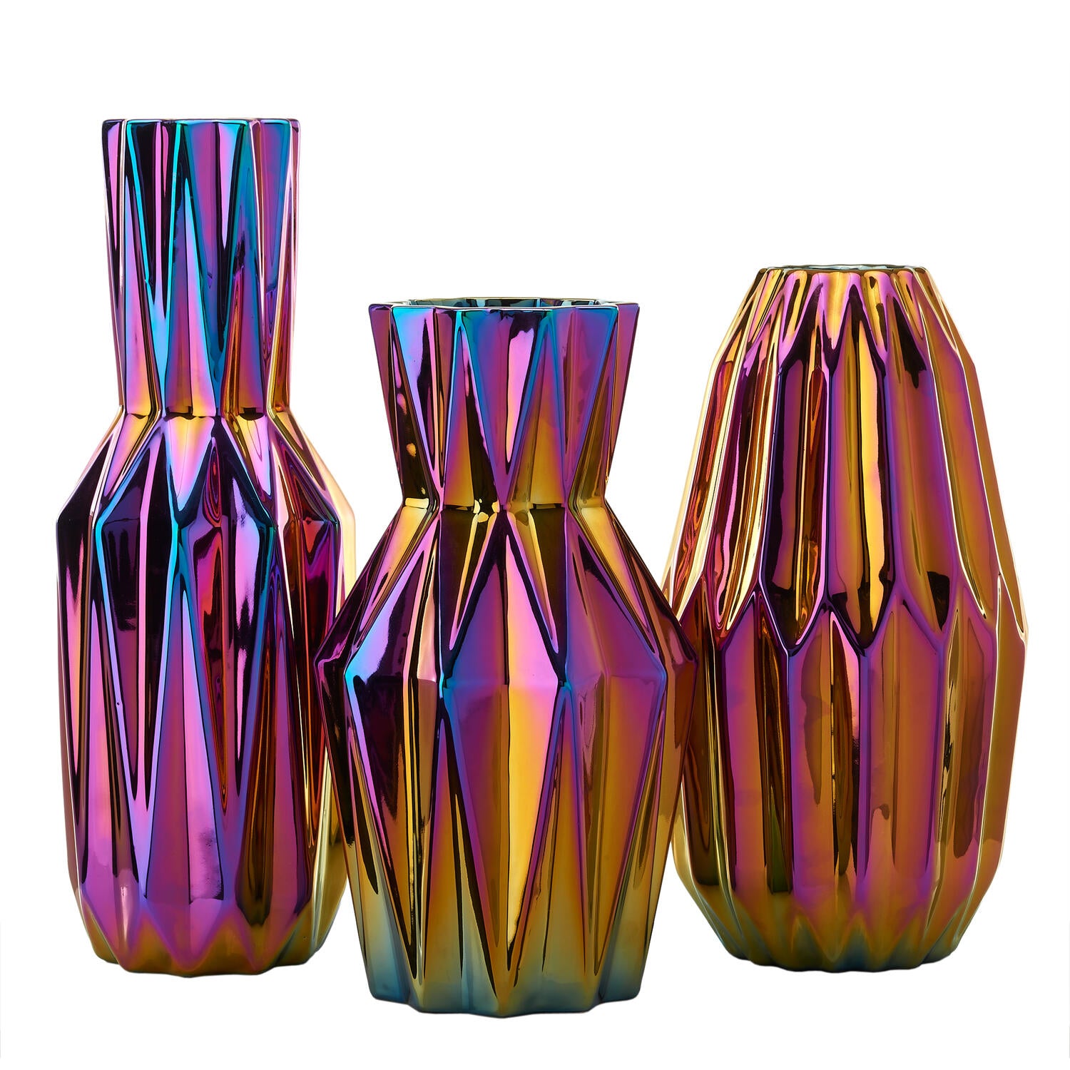 Oily Folds vase, M - multi