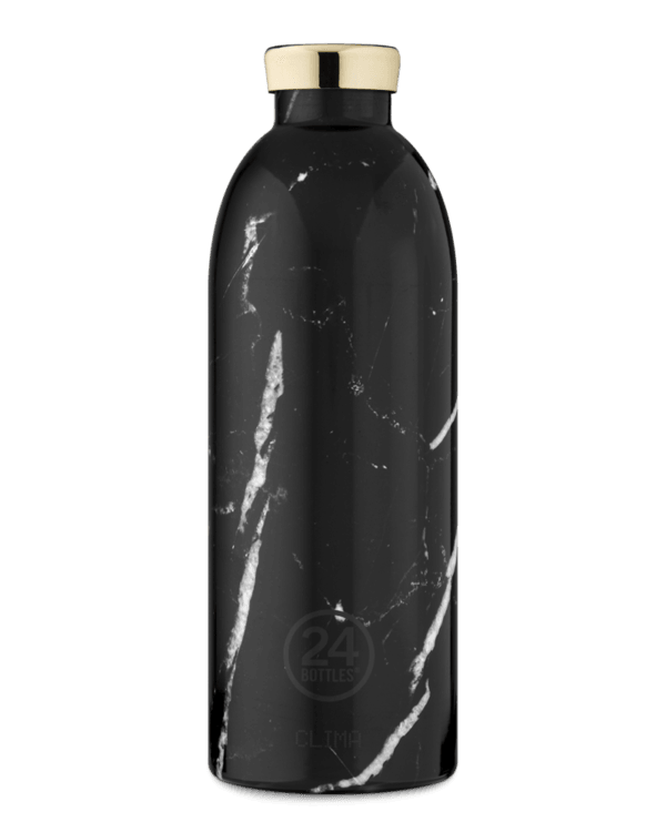 24Bottles Clima flaske, Black marble - 850 ml. - Bahne