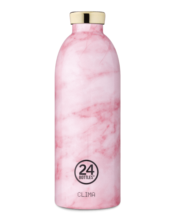 24Bottles Clima flaske, Pink marble - 850 ml. - Bahne