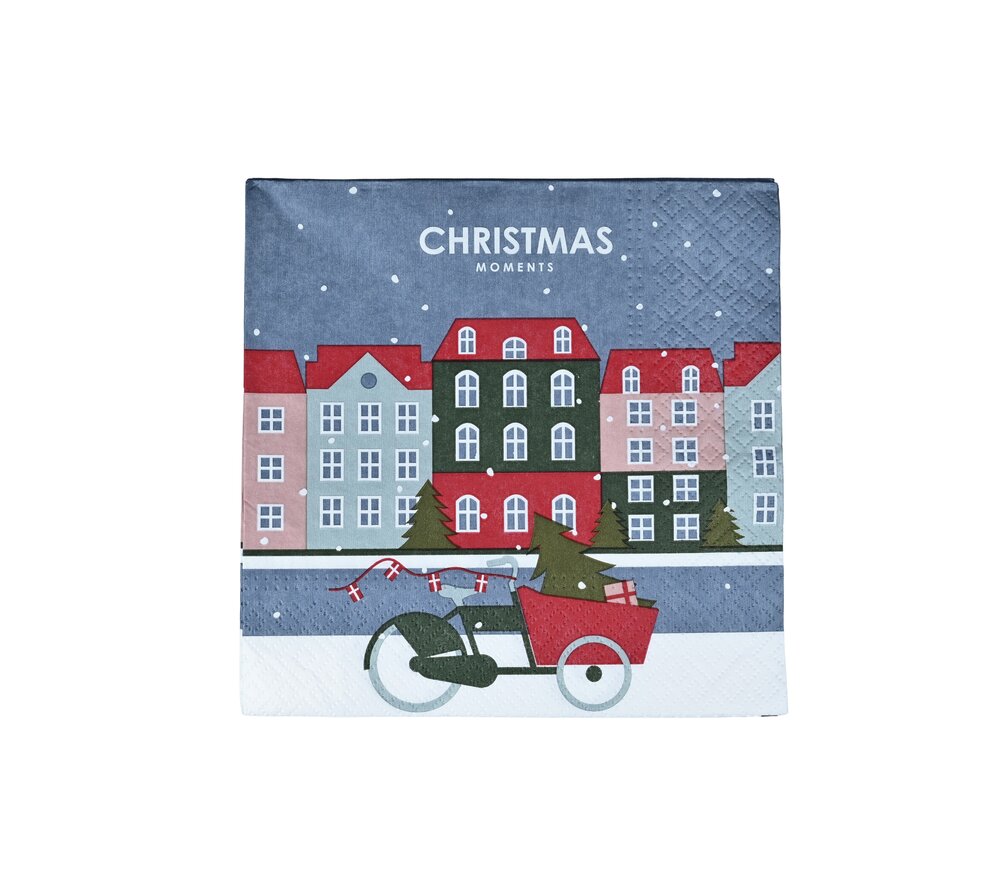 Servietter, Christmas moments, flerfarvet - 17 stk