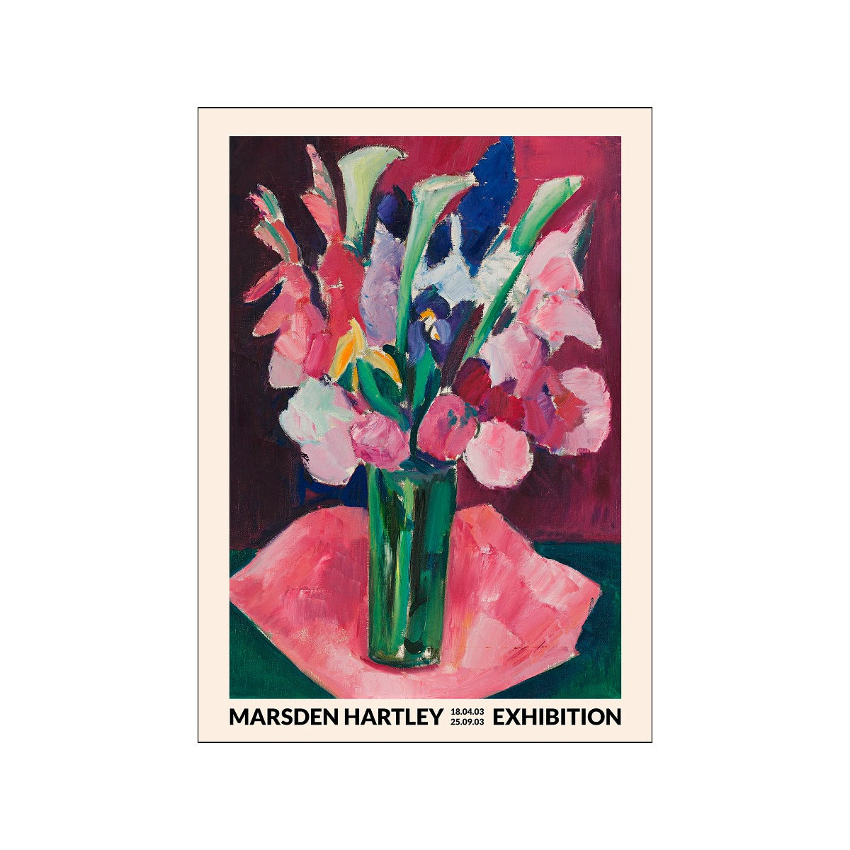 PSTR Studio plakat - Marsden hartley flower exhibition
