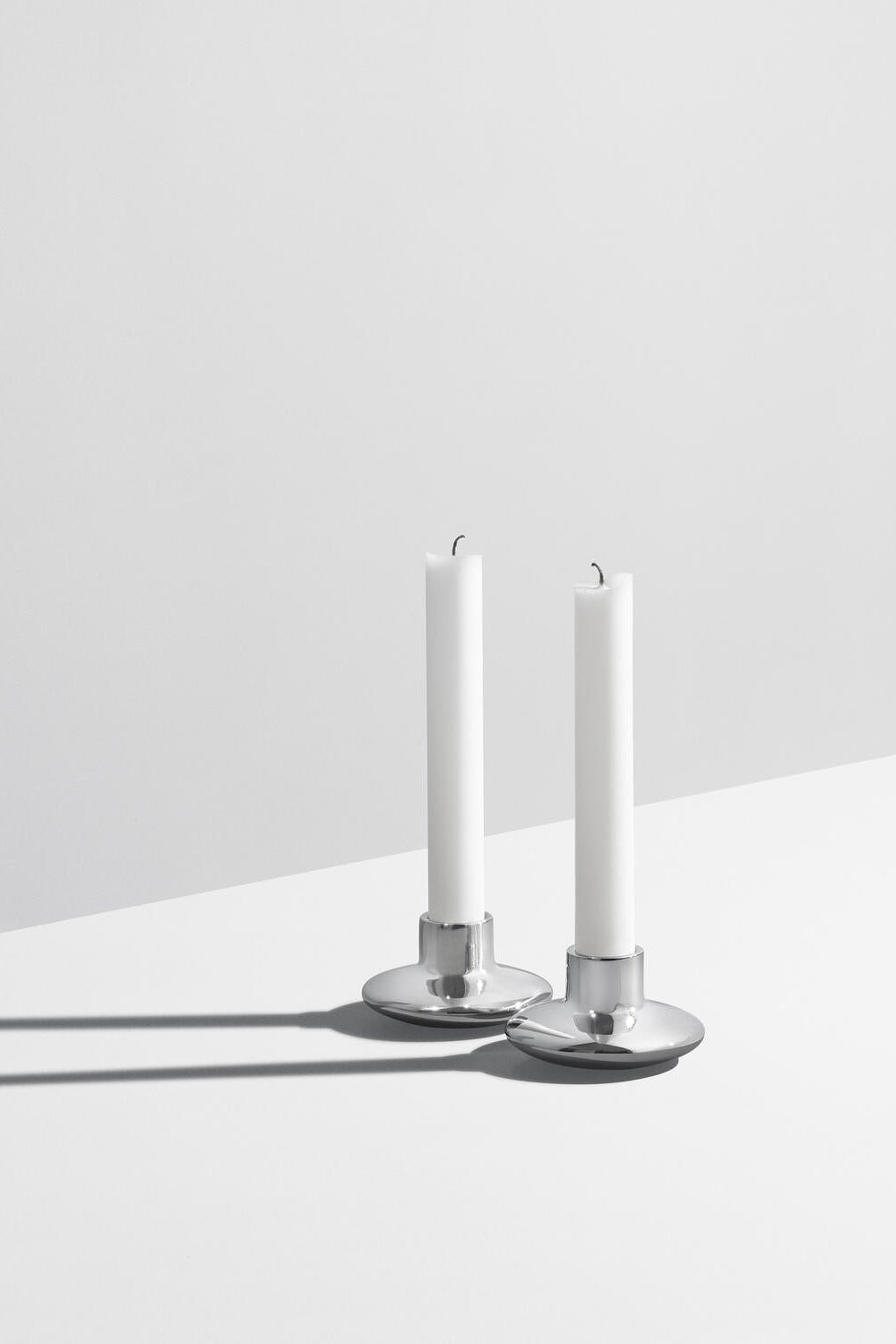 HK lysestager, Rustfrit Stål - 2 stk