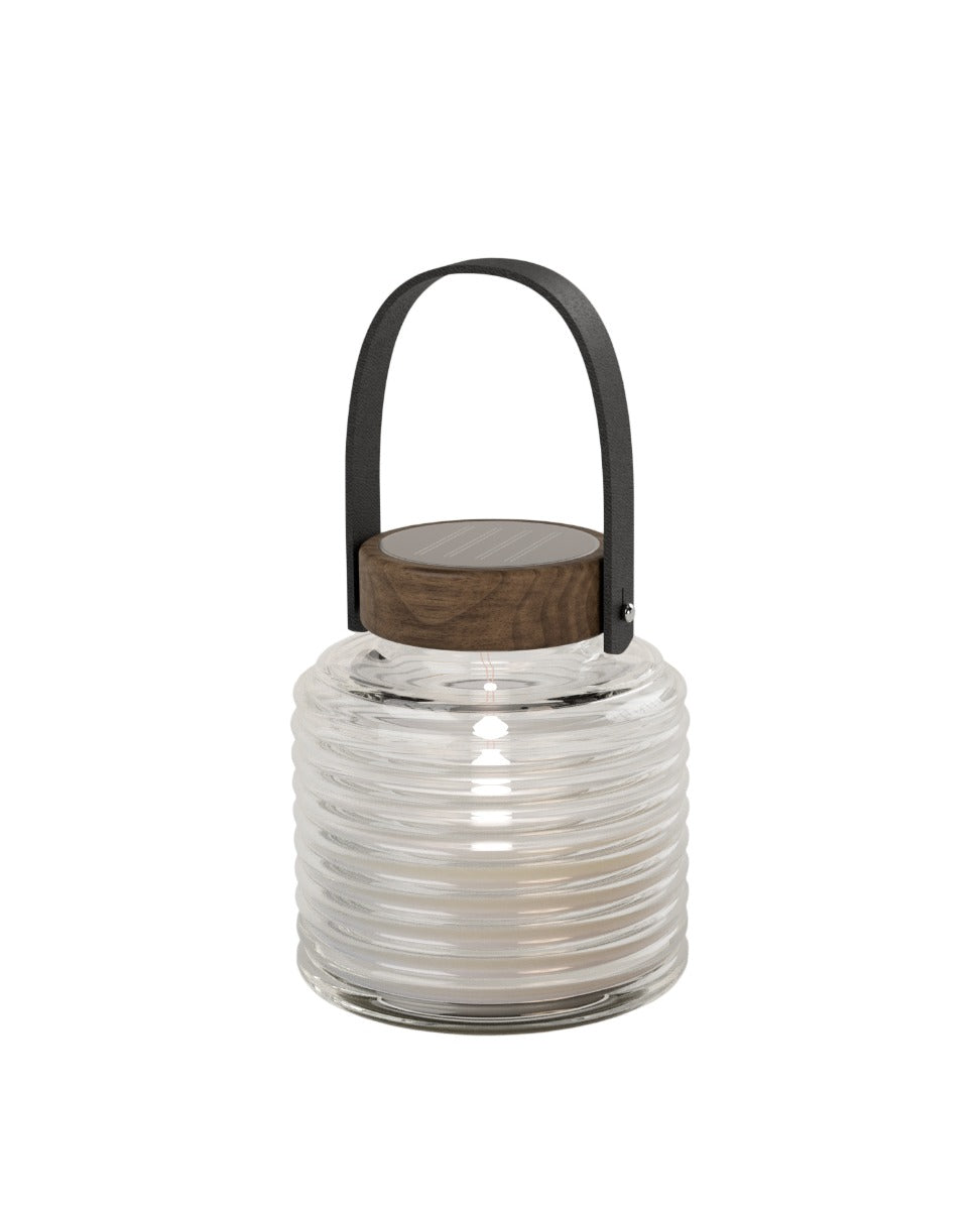 Sirius Aston Solar krukke, sort/brun - Ø14 cm. - Bahne