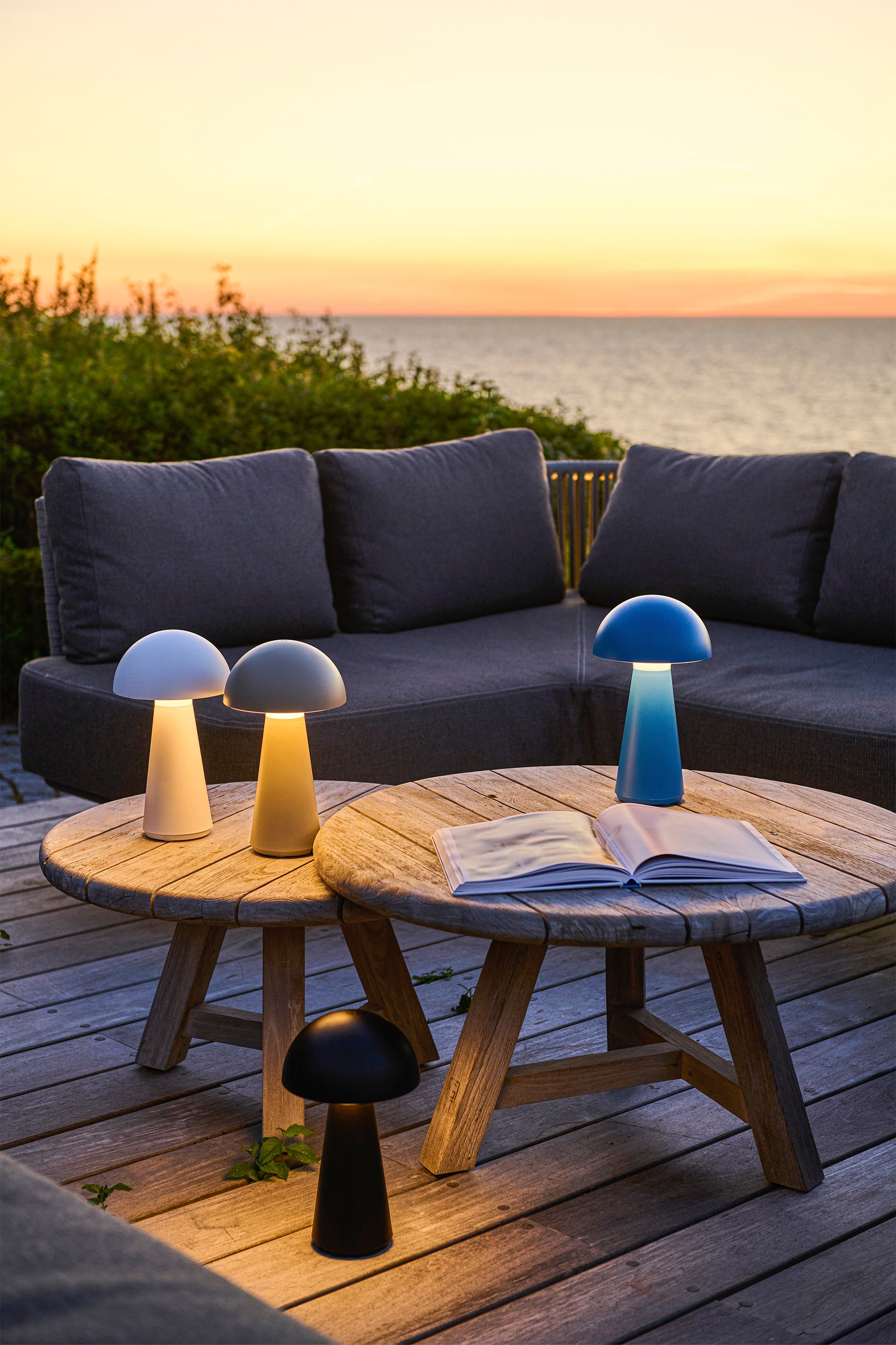 Sam lampe, grå - H28 cm.