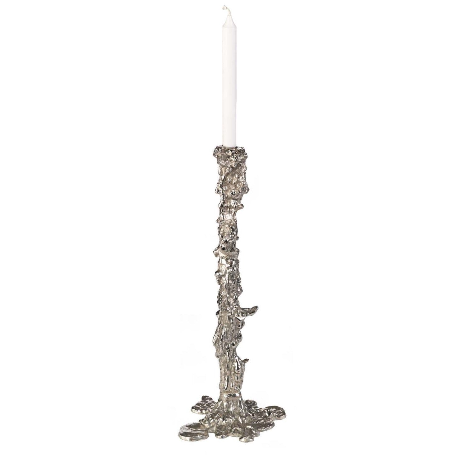 Drip lysestage, XXL - sølvfarvet