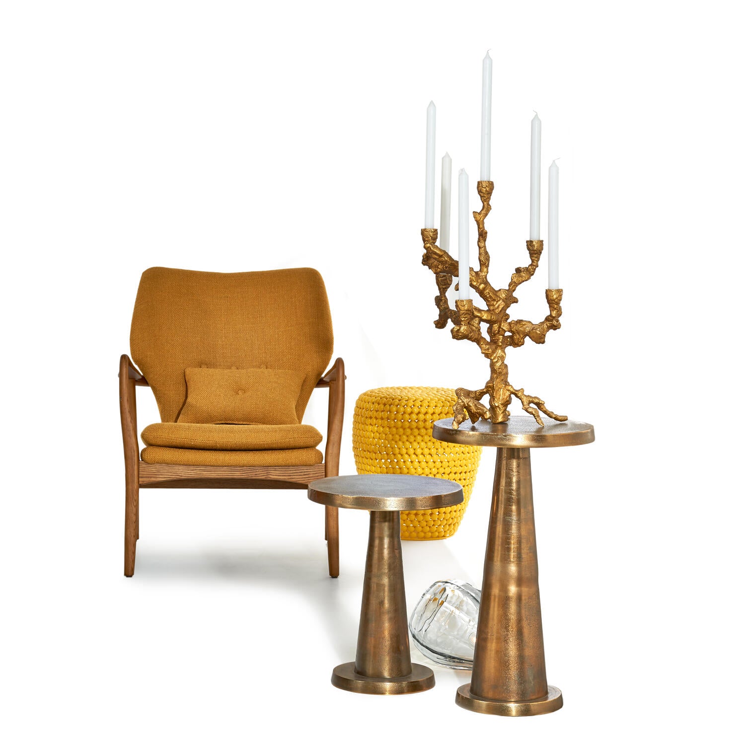 Pols Potten Æbletræ lysestage - guldfarvet - Bahne