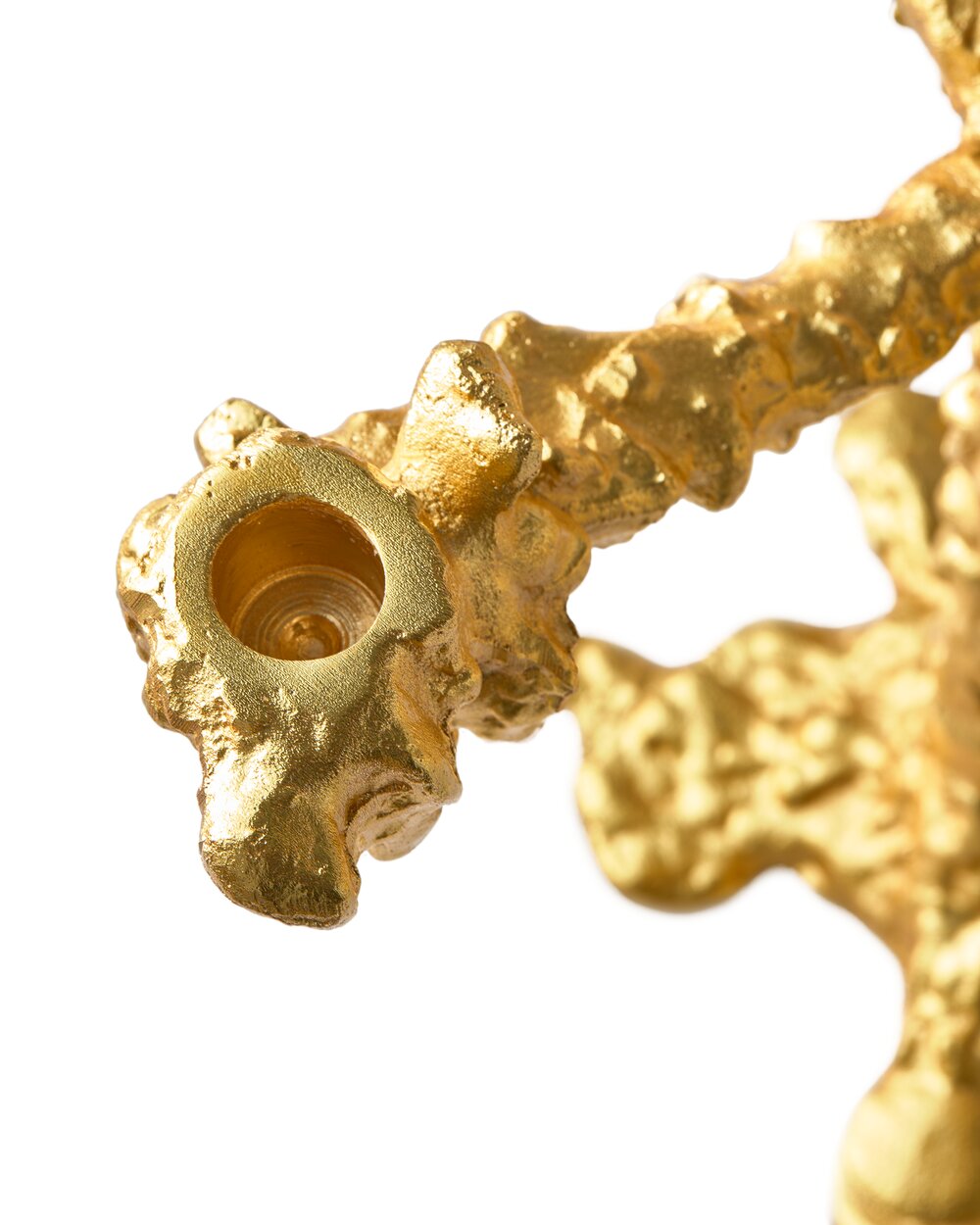 Drip lysestage, guld - 4-arme