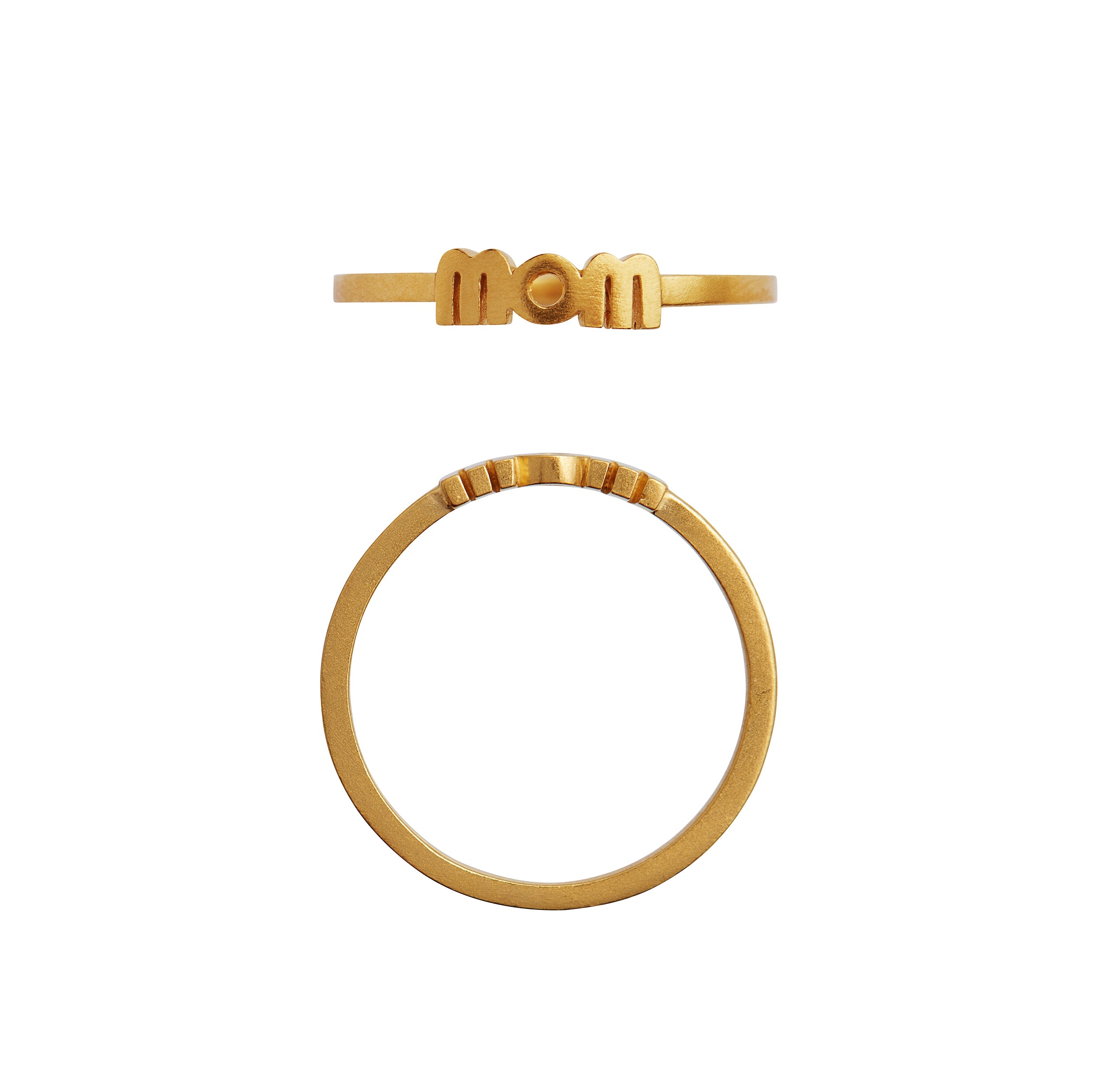 Wow mom ring - forgyldt