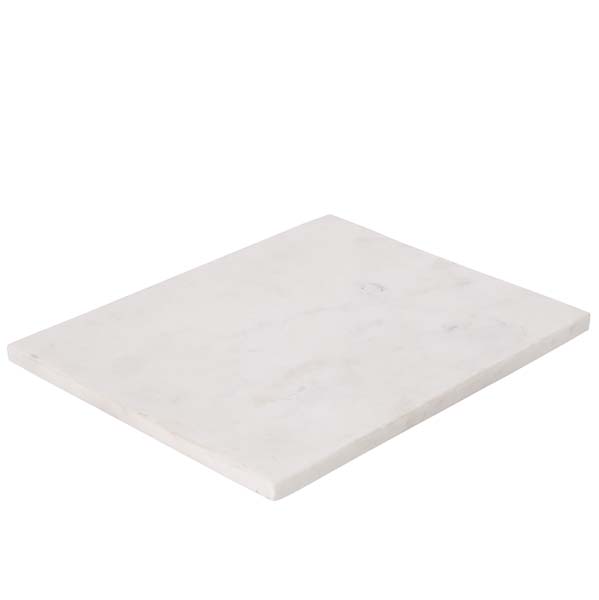 Marmor plade, hvid - 28x22 cm.