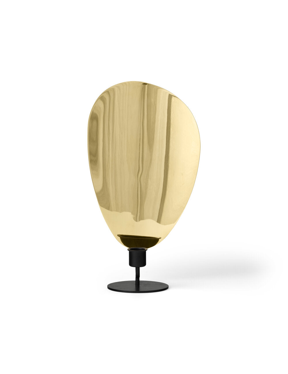 Flambeau lysestage, Black/Polished Brass - H30 cm.