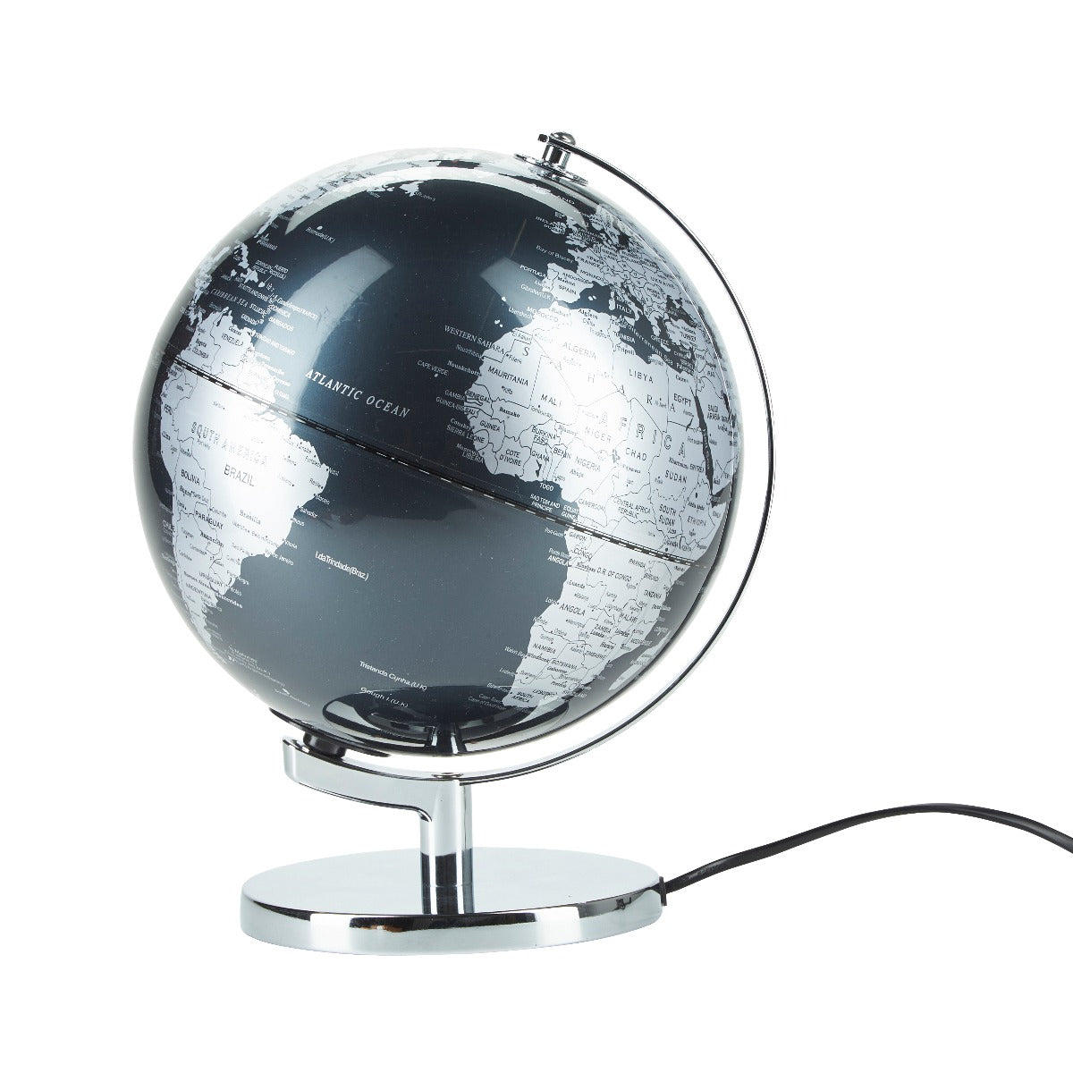 Bahne Interior Globus m/ lys - grå/sølvfarvet - Bahne