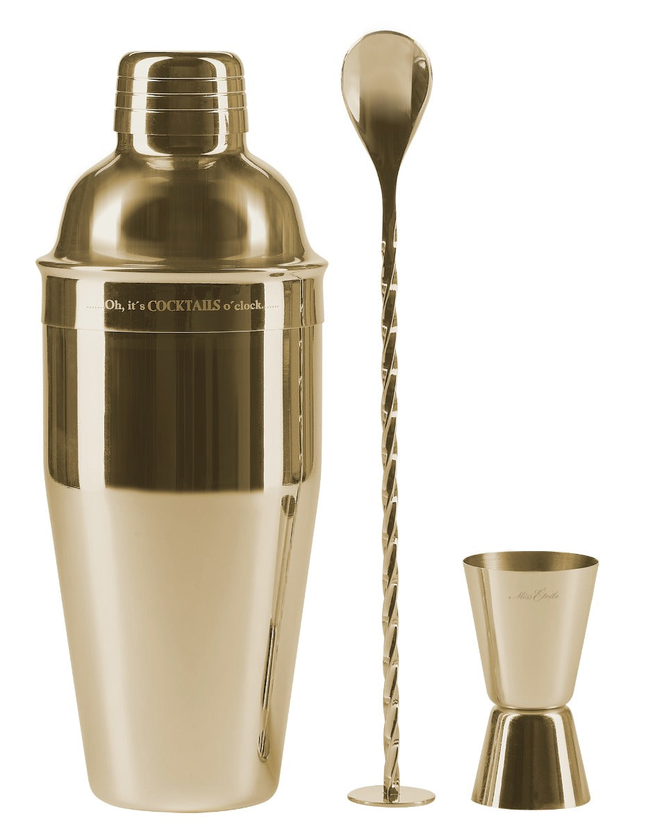 Køb Miss Etoilé cocktail shaker - guldfarvet fra Miss Étoile Bahne.dk