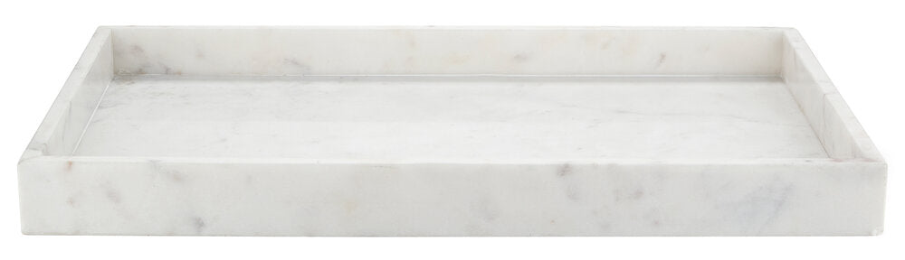 Mamorbakke, hvid - 30x45 cm