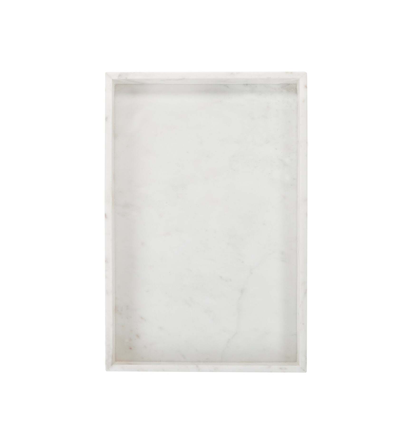 Mamorbakke, hvid - 30x45 cm