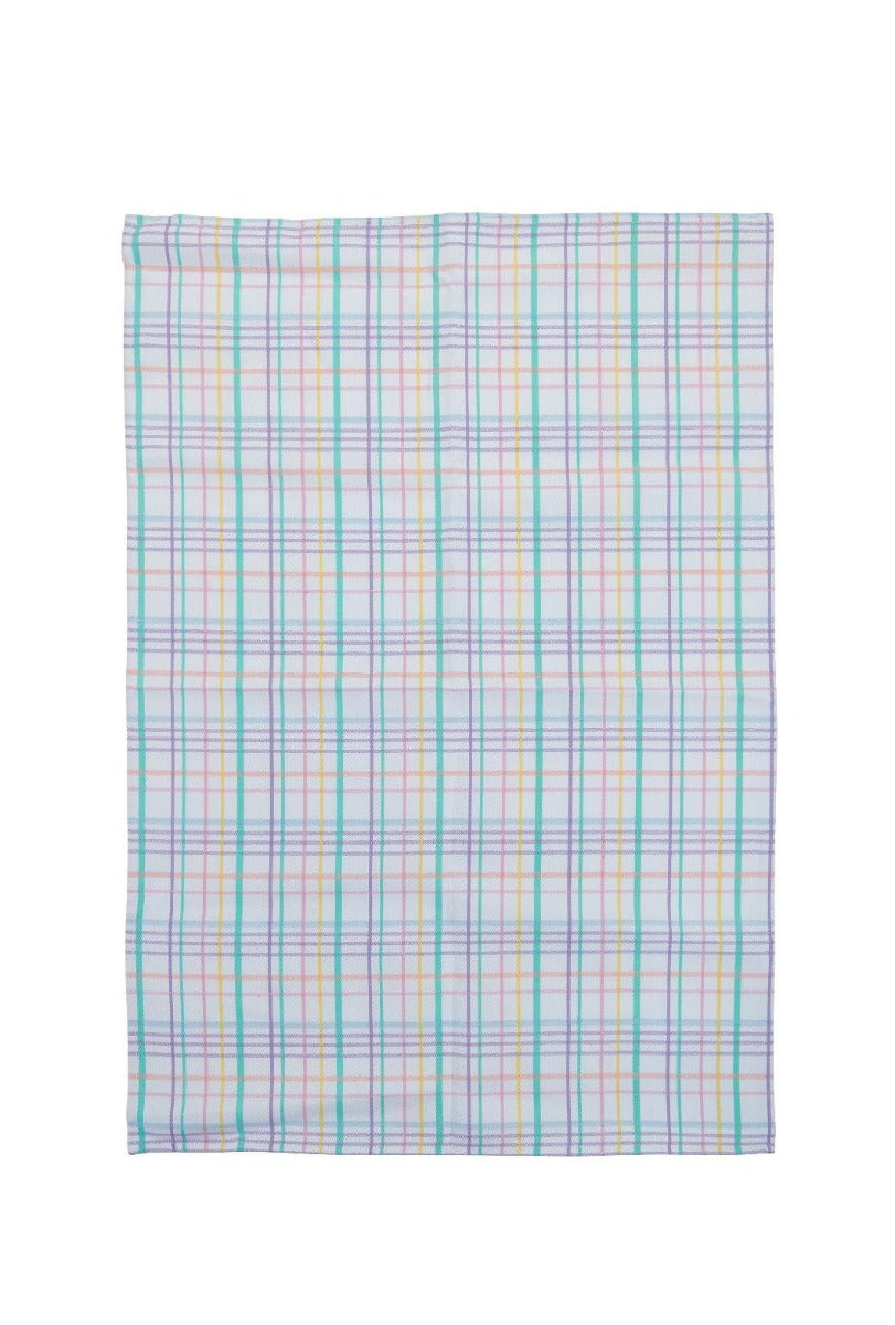 Me tea viskestykke - check/rose/green