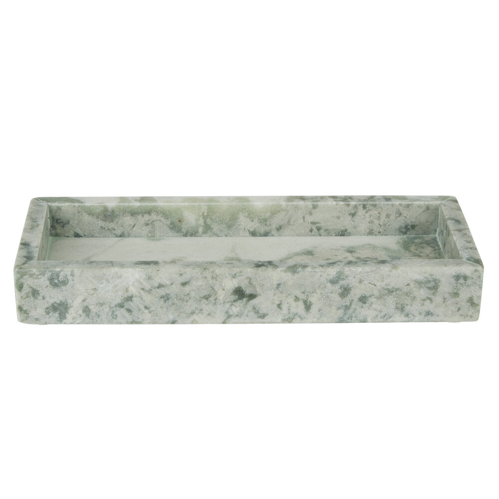 Marmor Rectangular bakke - Floral Green