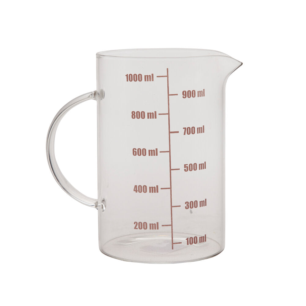 Målebæger, klar/lilla - 1000 ml.
