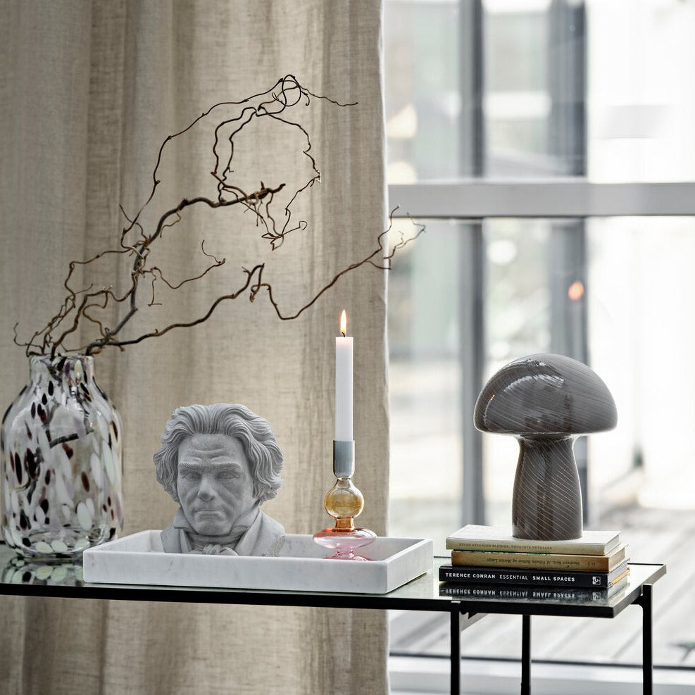 Firkantet terrazzo bakke - hvid