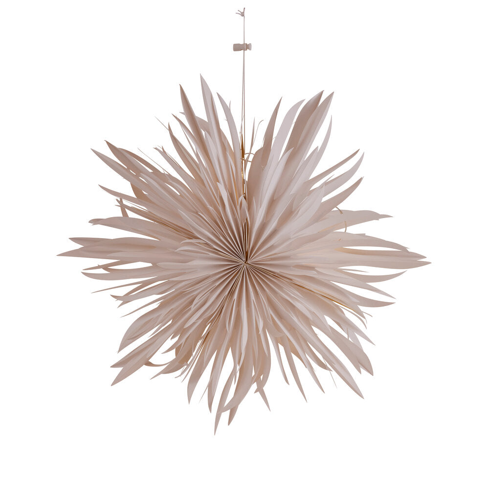 Foldbar stjerne m.LED lys, hvid - D:40 cm.