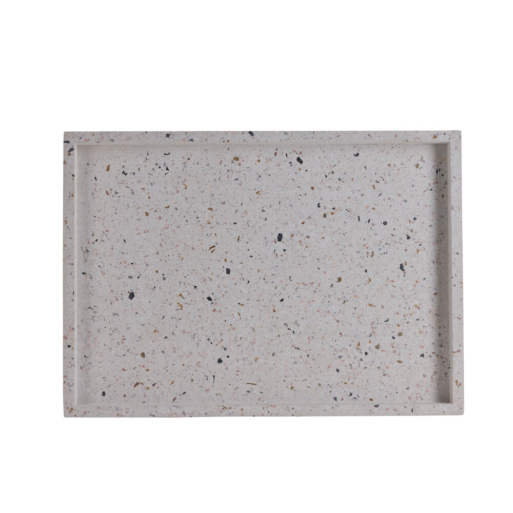 Terrazzo bakke, stor - hvid
