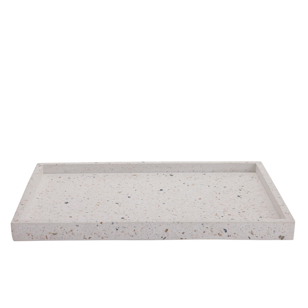 Terrazzo bakke, stor - hvid