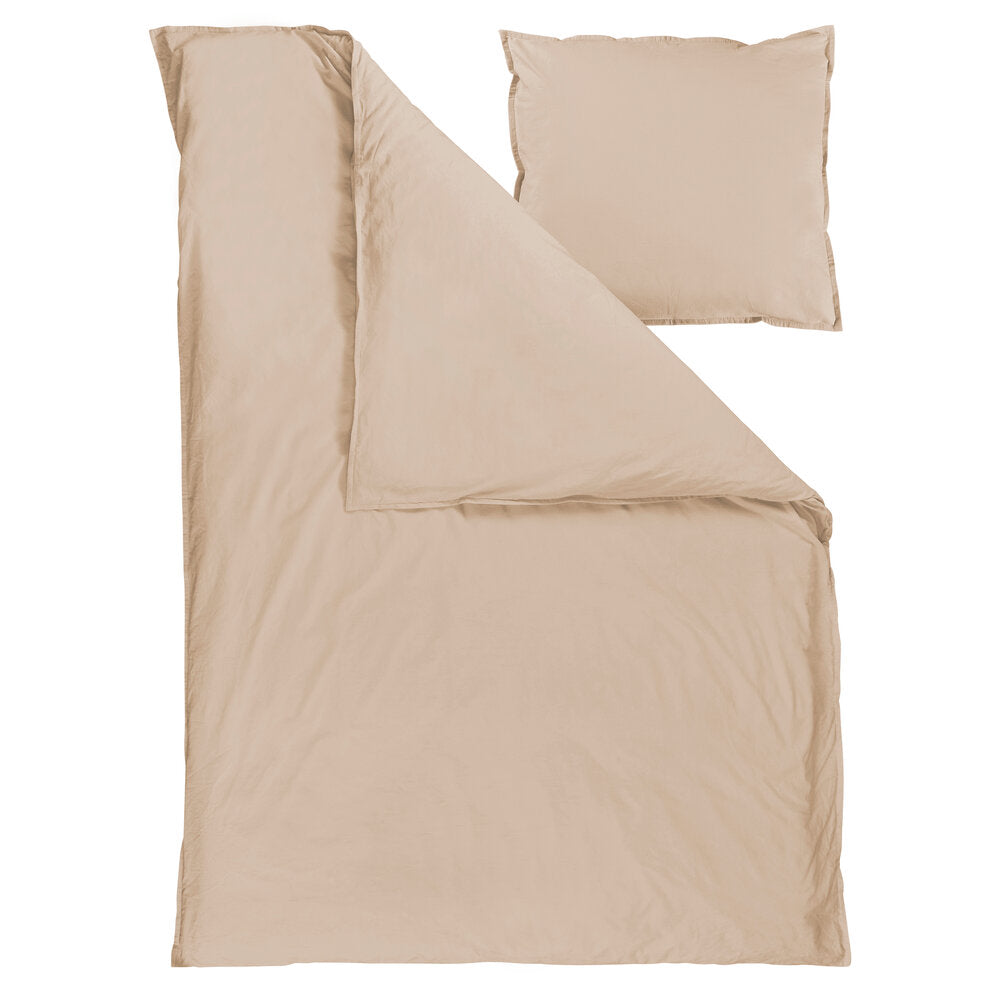 Pure Curly Percale sengetøj - sand