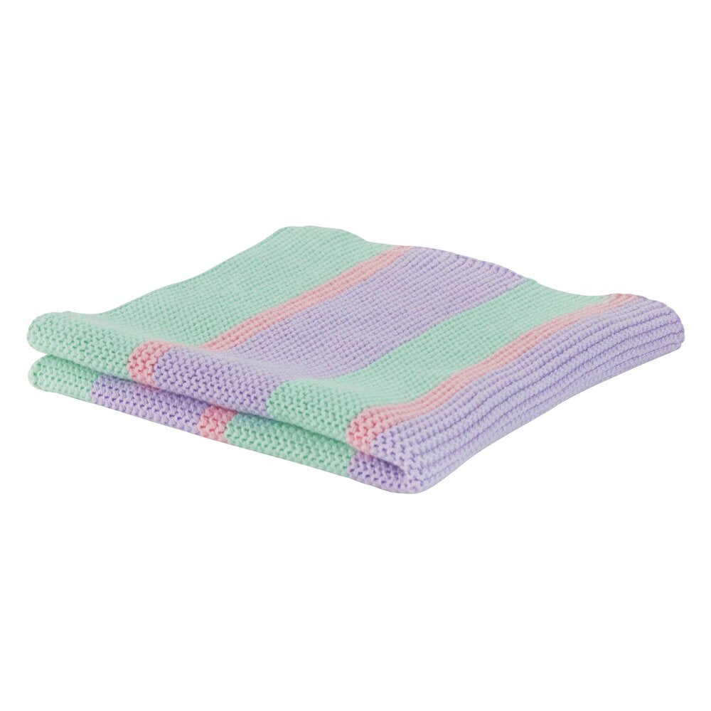 Karklud med striber - purple/mint/rose