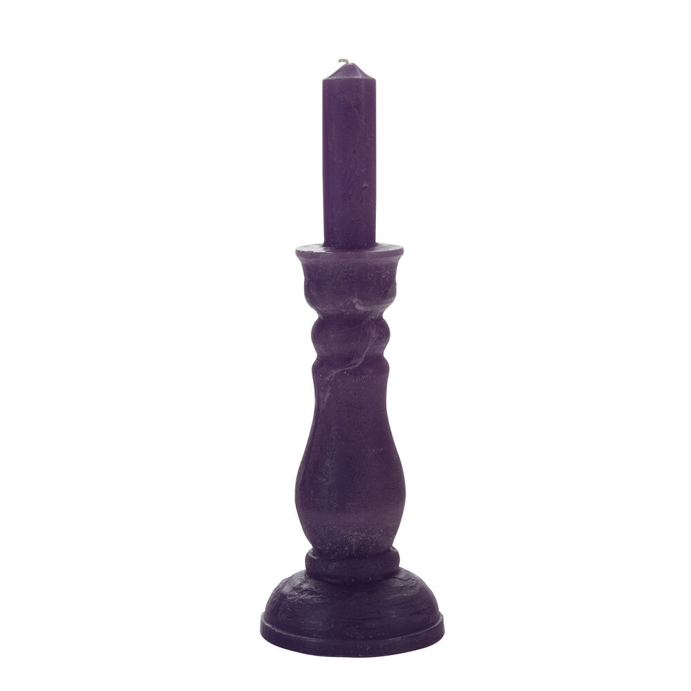 Stearinlys, lilla - H35 cm.