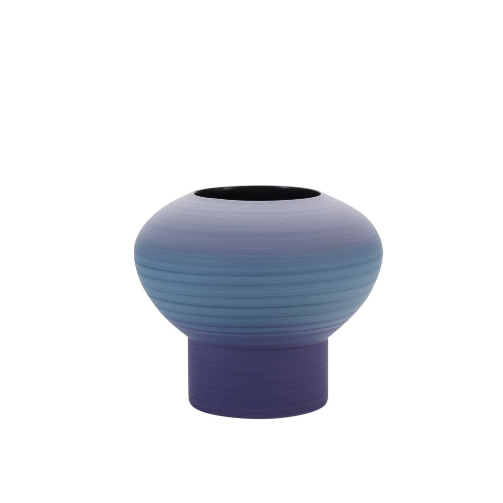 Vase, blå - H:17cm.