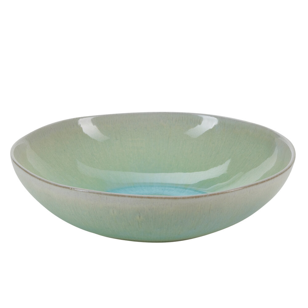 Spring dyb tallerken, grøn - Ø22 cm.