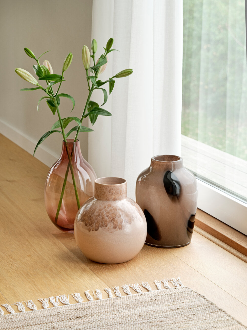 Glaceret vase - Pink